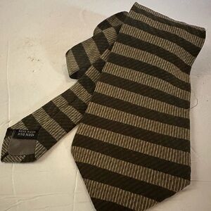 Men's Striped Tie in Brown and Tan